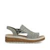 Rieker Knitted Wedge Slingback Sandal - Sage